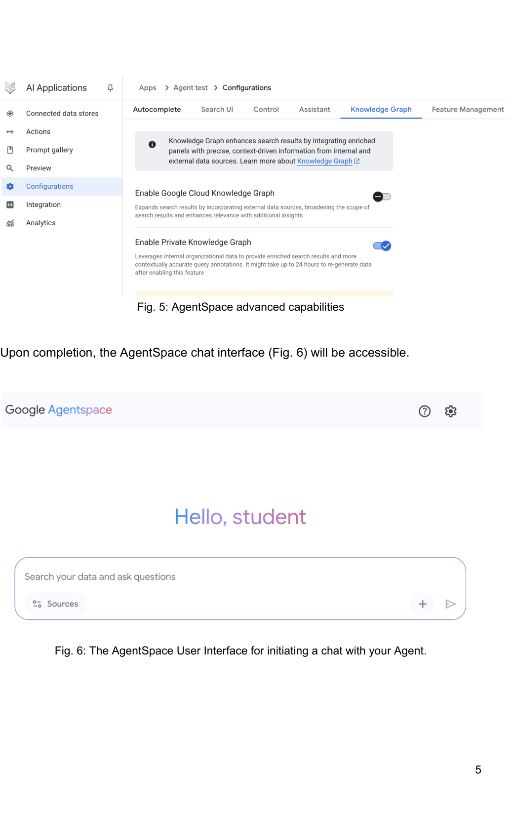 Fig. 1: How to use Google Cloud Console to access AgentSpace