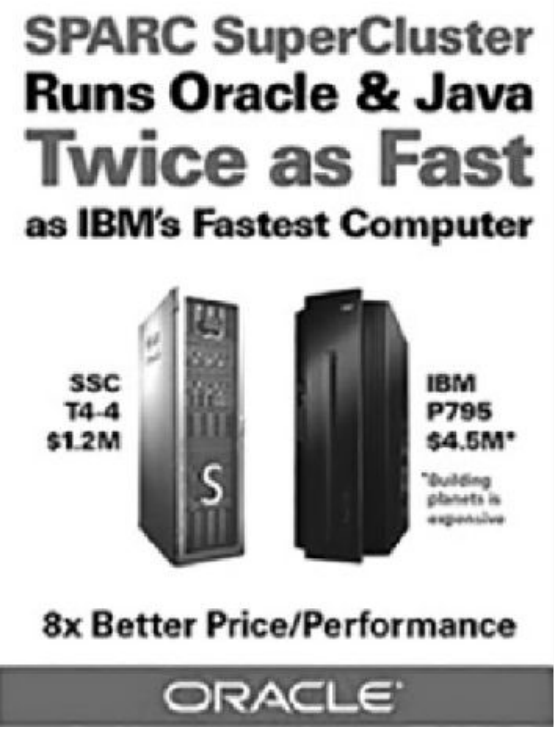 图8.3 甲骨文和IBM对比产品的广告