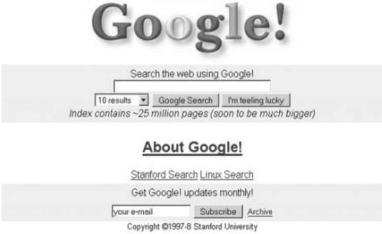 图28.2 Google一开始非常难看的界面